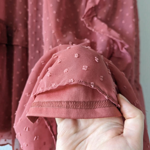 Lulu's Next to You Midi Dress in Rusty Rose Size M - Picture 6 of 9